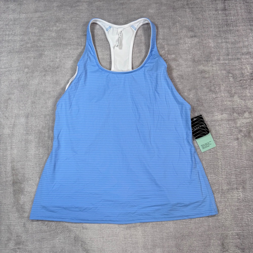 InPhorm Shirt Womens Medium Blue Racerback Aubrey Layer Tank Top Tennis Stretch